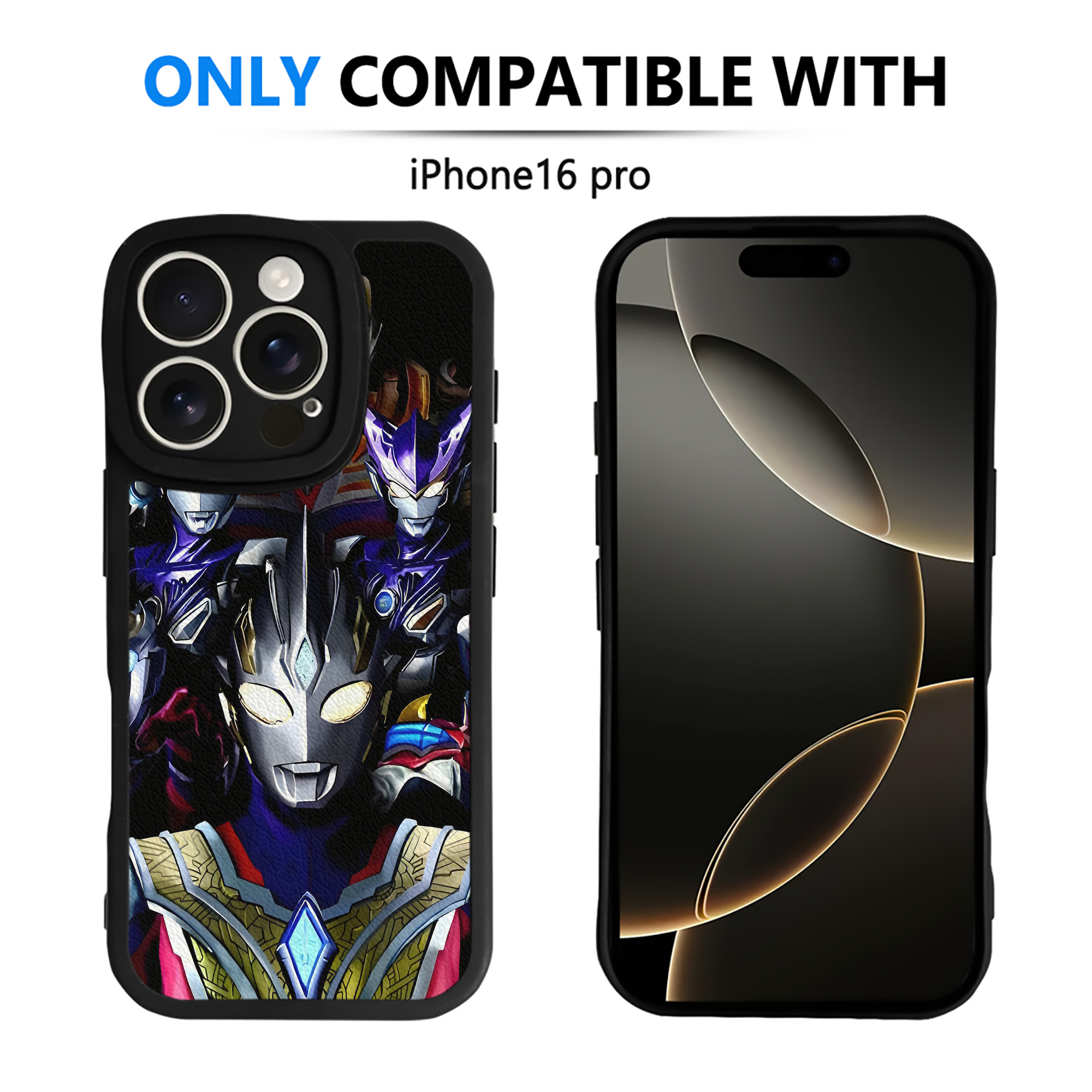 （画像用） ウルトラマン Ultraman 【iPhone 16シリーズ対応】シリコンスマホケース（レザー調） 材質：シリコン